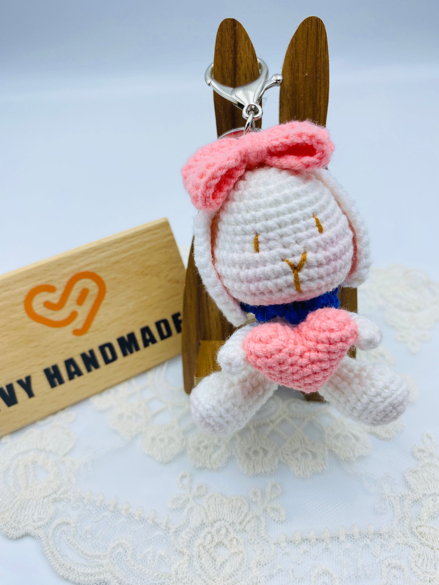 Sister Rabbit /Key Chain-Handmade Crochet