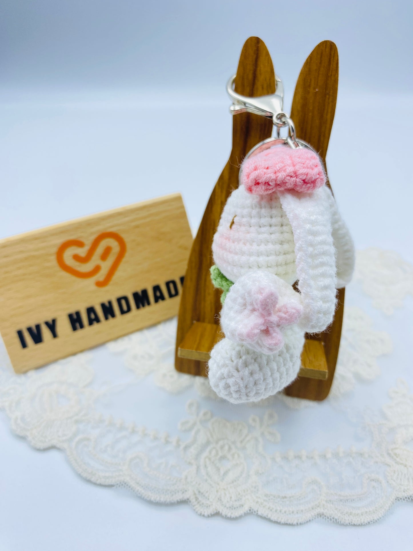 Sister Rabbit /Key Chain-Handmade Crochet