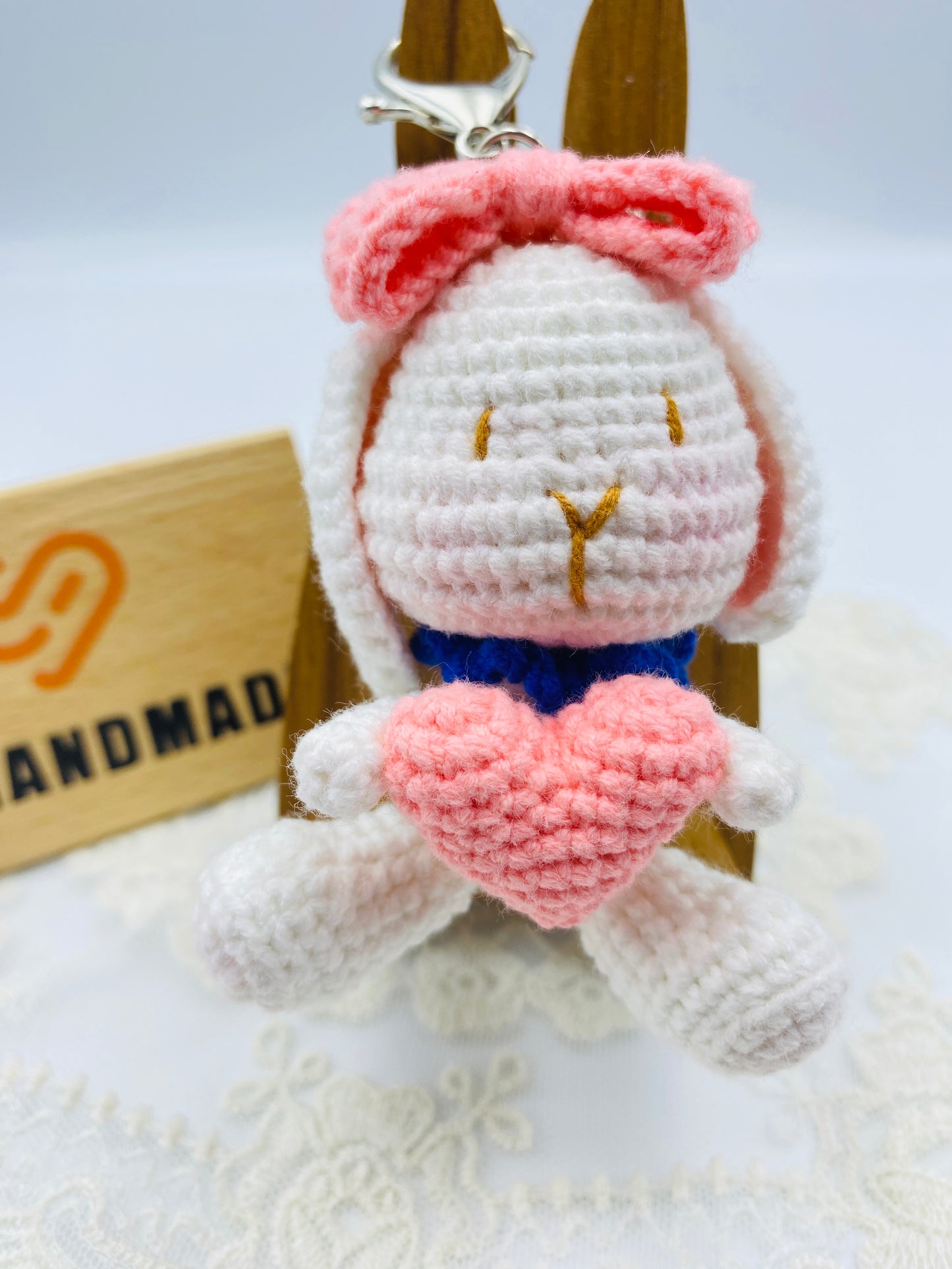 Sister Rabbit /Key Chain-Handmade Crochet