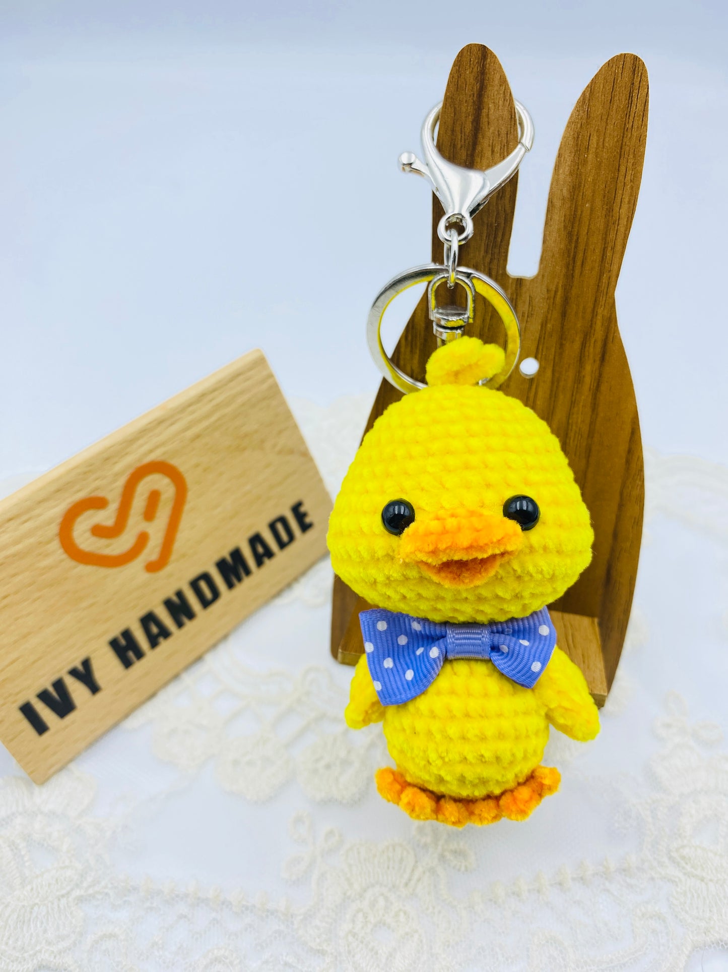 Little Yellow Chick/Key chain-Handmade Crochet