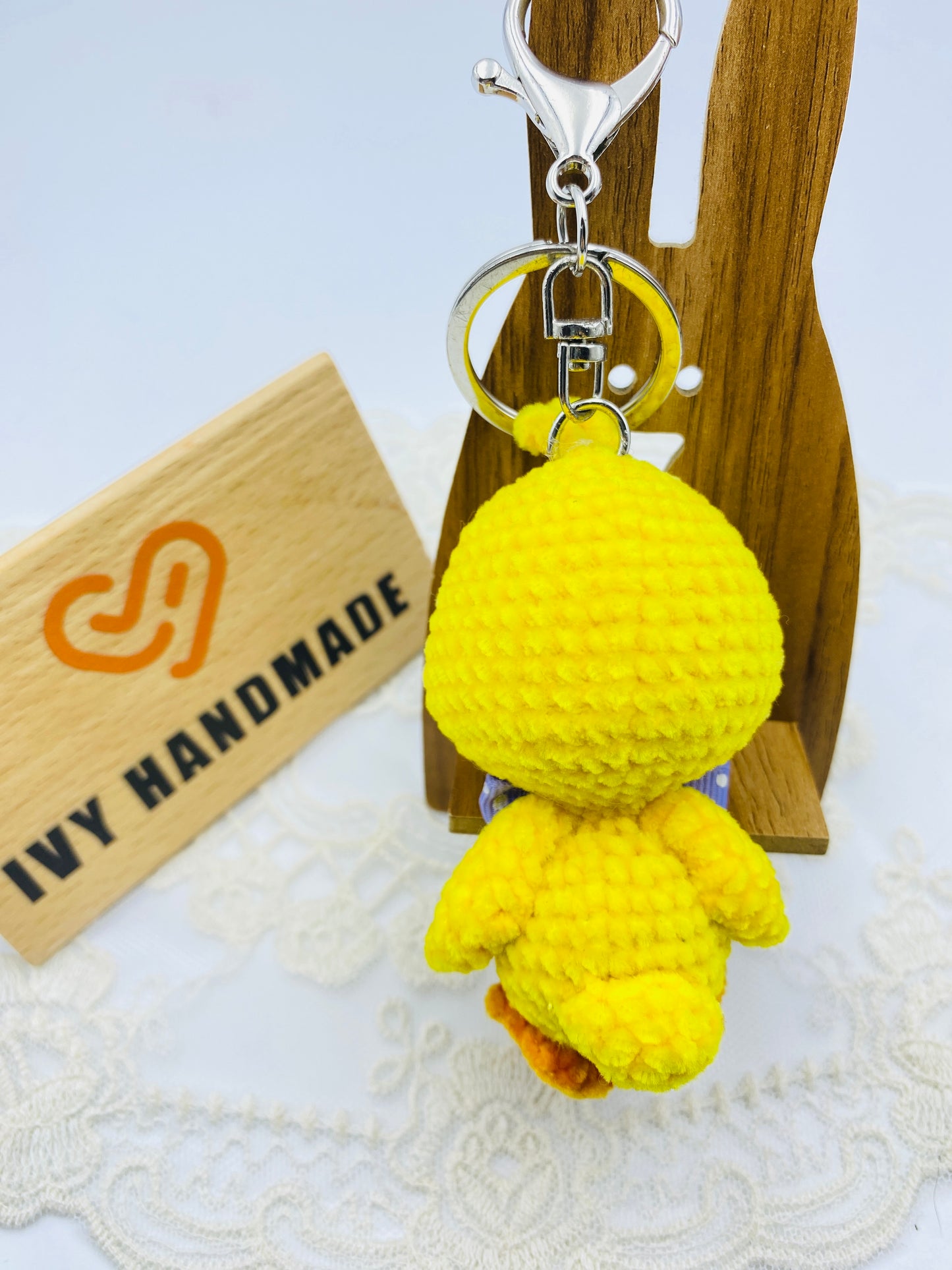Little Yellow Chick/Key chain-Handmade Crochet