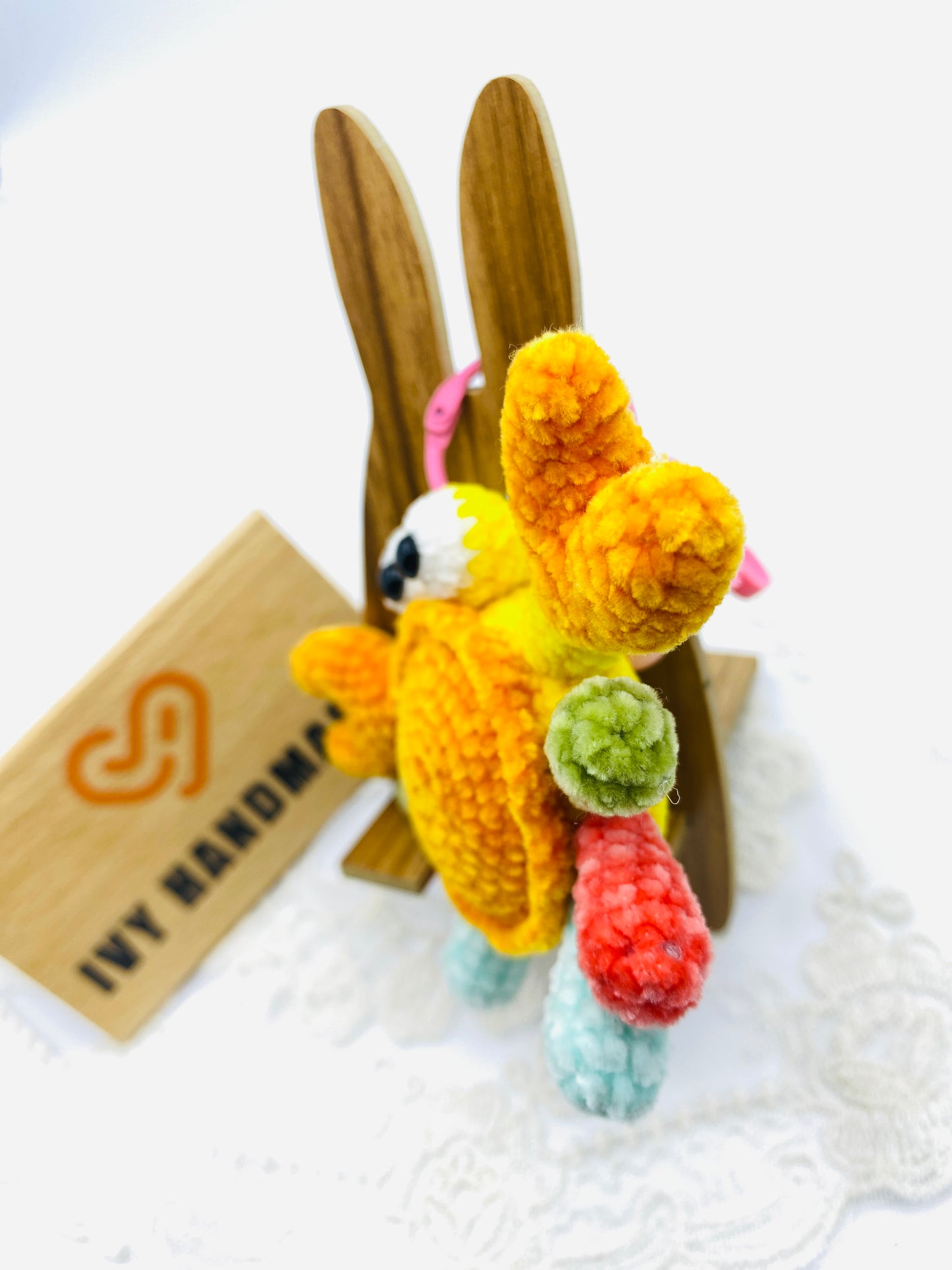Fluffy Crab/Key Chain-Handmade Crochet