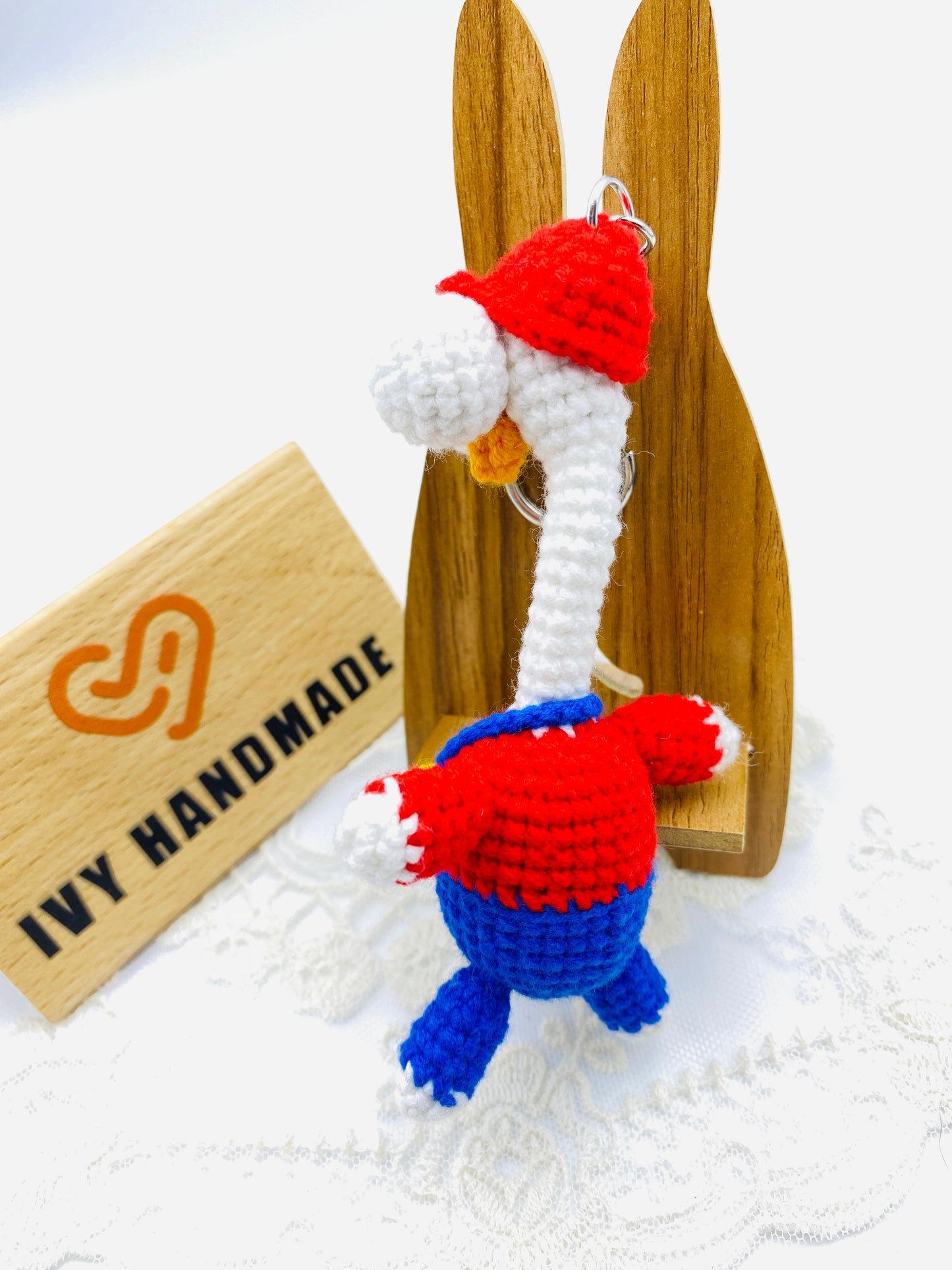 Long Neck Goose/Key chain-Handmade Crochet