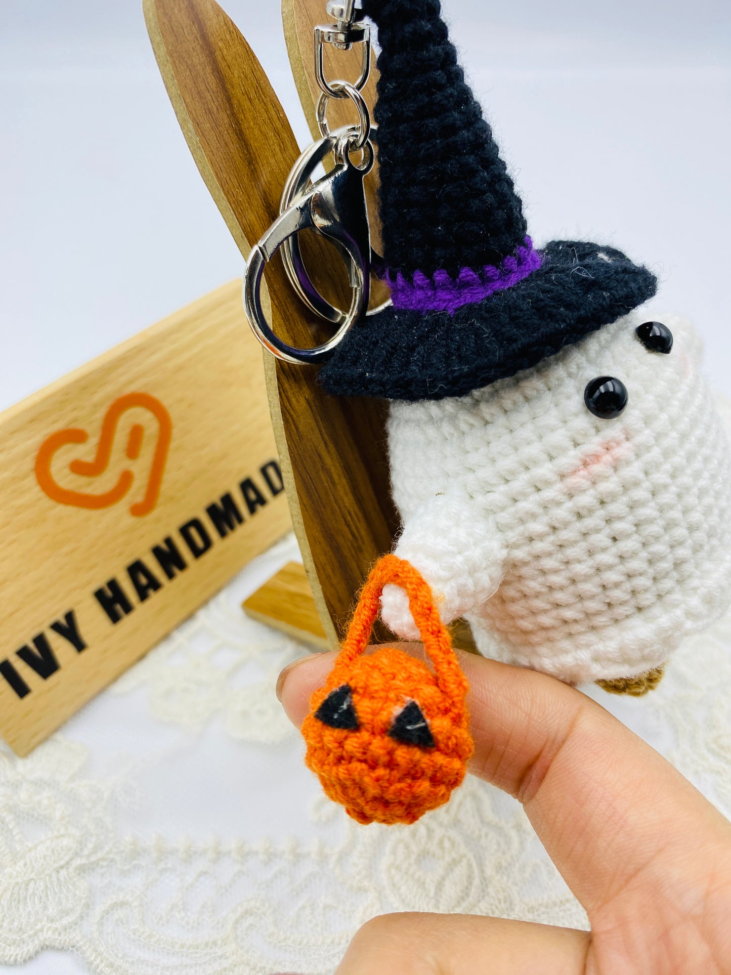Little Ghost/Key chain-Handmade Crochet