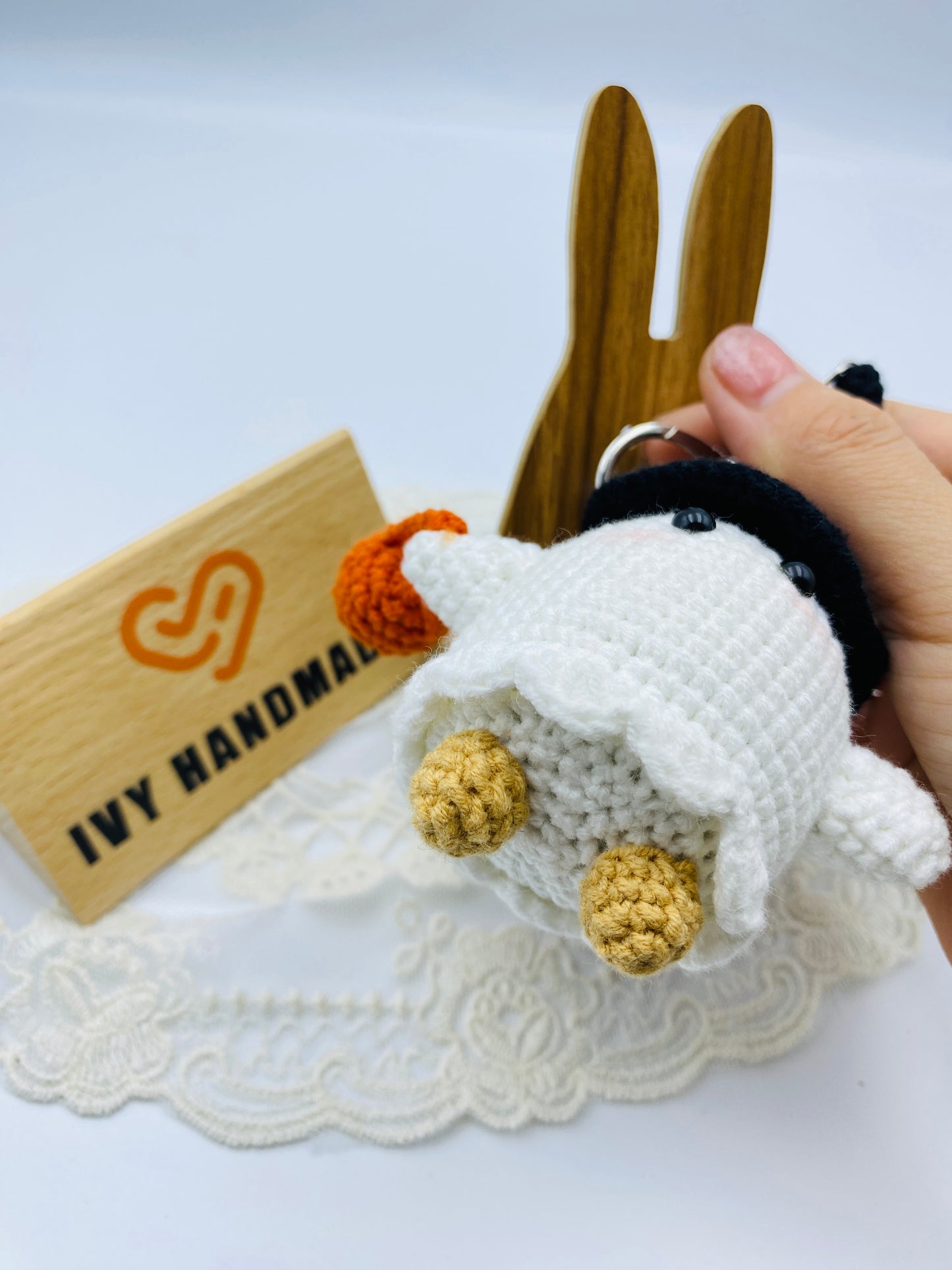 Little Ghost/Key chain-Handmade Crochet
