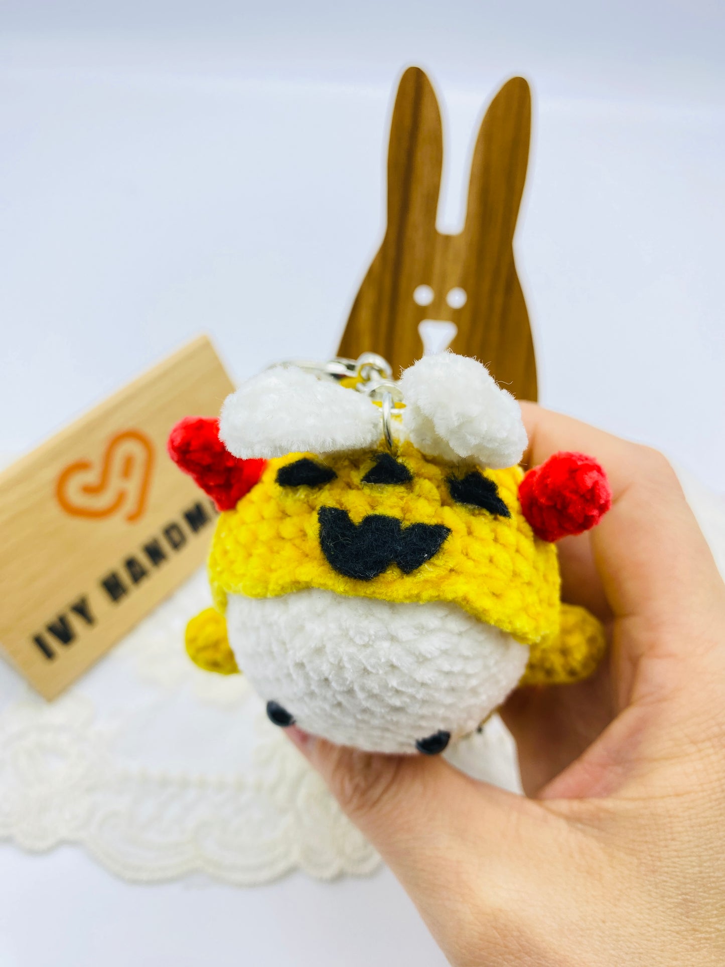 Halloween Bunny/Key Chain-Handmade Crochet
