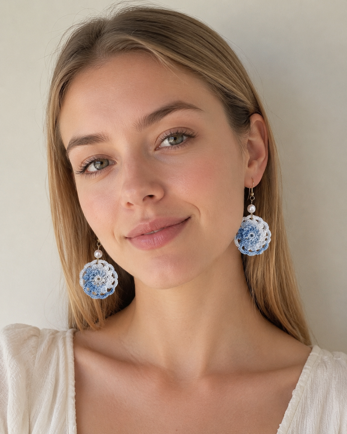 Hand Crocheted Dream Catcher Earrings  7 Colours 14K Gold-Plated Hooks