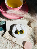 Hand-Crocheted Avocado Drop Earrings – 14K Gold Hooks