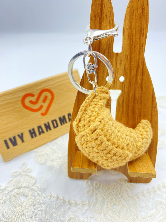 Croissant/Key chain-Handmade Crochet