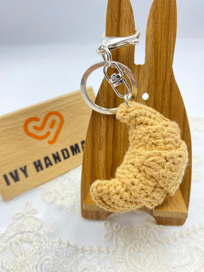 Croissant/Key chain-Handmade Crochet