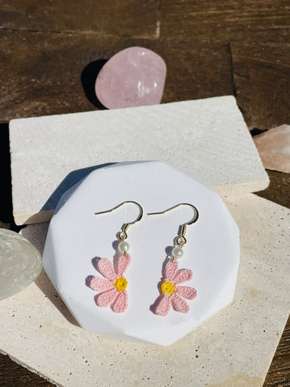Sunny Bloom-Handmade Microcrochet Earring
