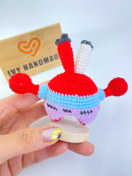 Mr. Krabs/Key Chain-Handmade Crochet