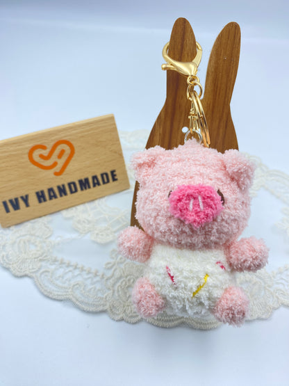 Pink Piggy/Key Chain-Handmade Crochet