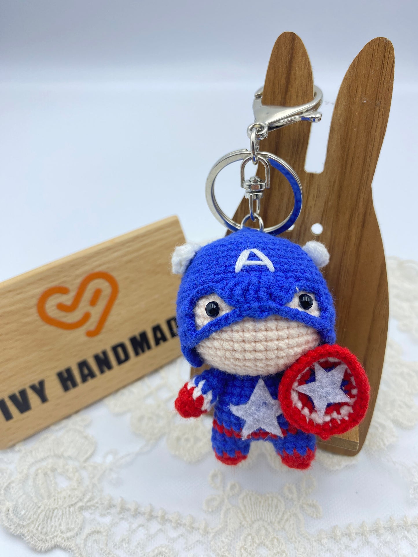 CaptainAmerica/Key Chain-Handmade Crochet