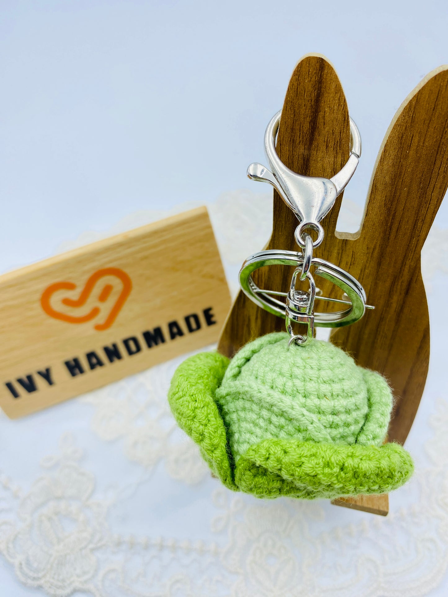 Cabbage/Key chain-Handmade Crochet
