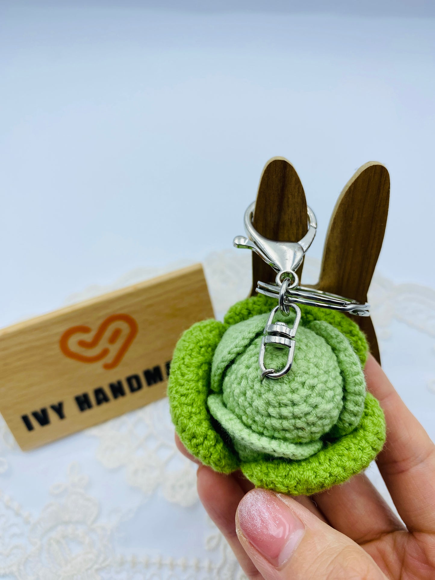 Cabbage/Key chain-Handmade Crochet