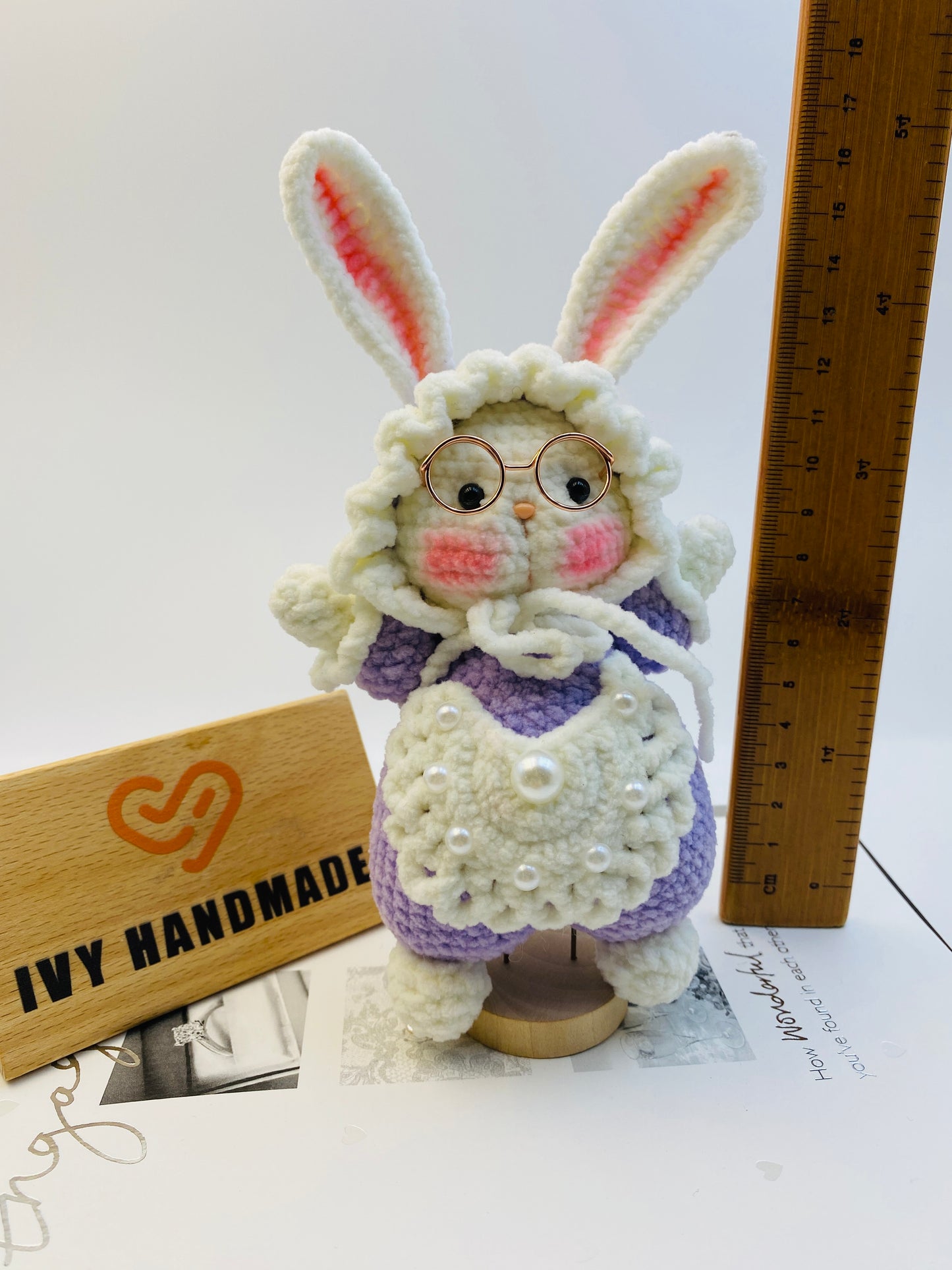 Bunny (The headscarf can be taken off)-Handmade Crochet