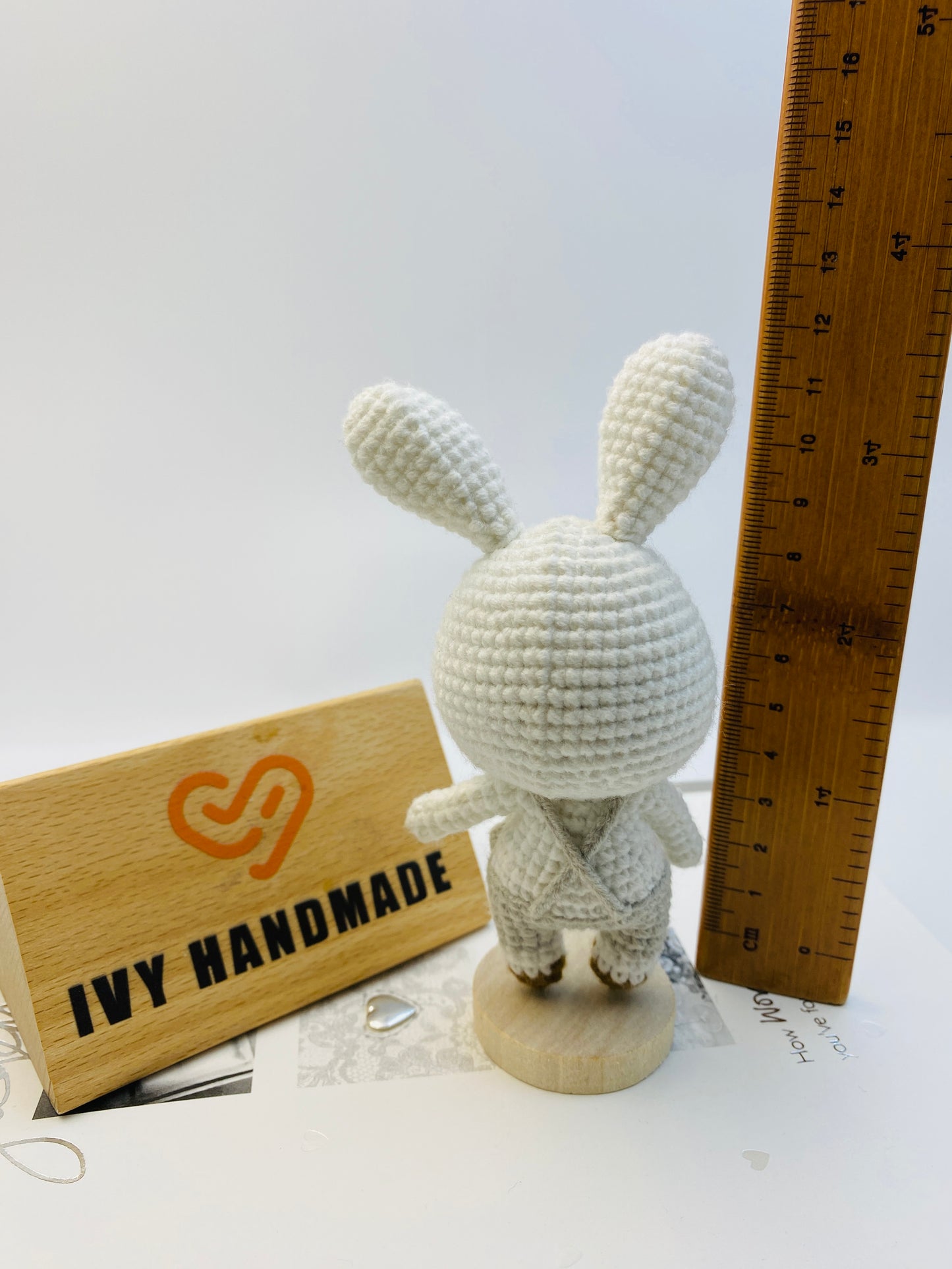 Bunny/Rabbit Wearing Overalls  (S)-Handmade Crochet