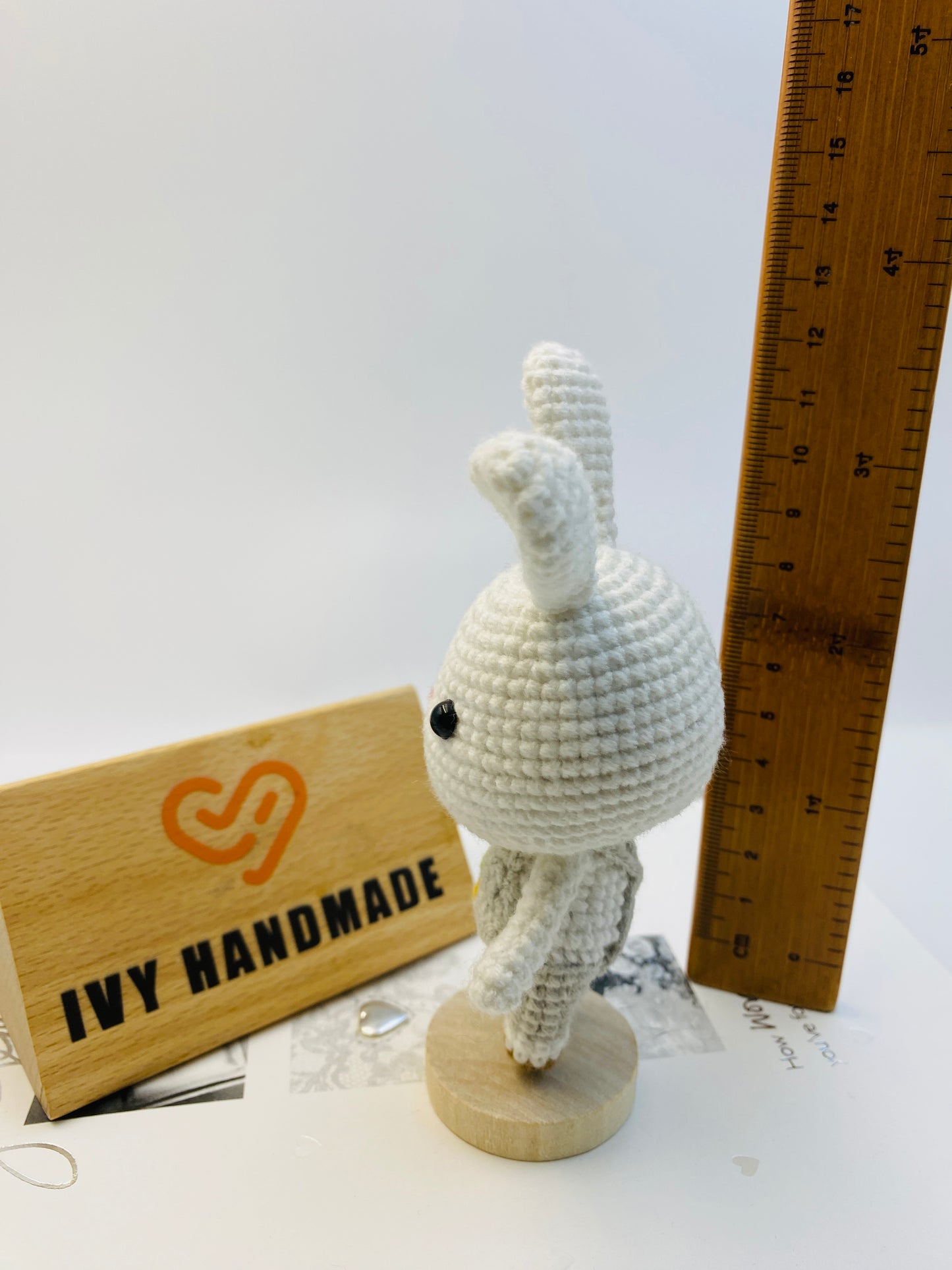 Bunny/Rabbit Wearing Overalls  (S)-Handmade Crochet