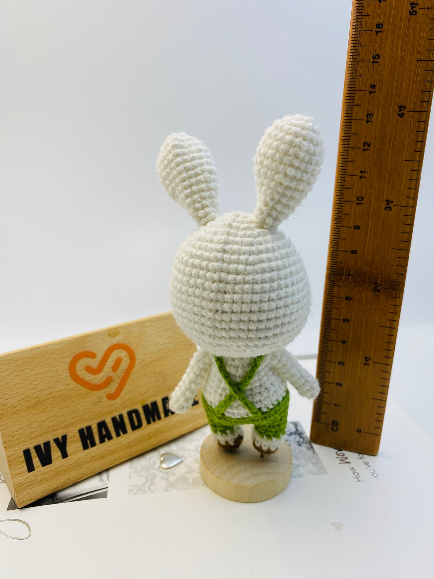 Bunny/Rabbit Wearing Overalls  (S)-Handmade Crochet