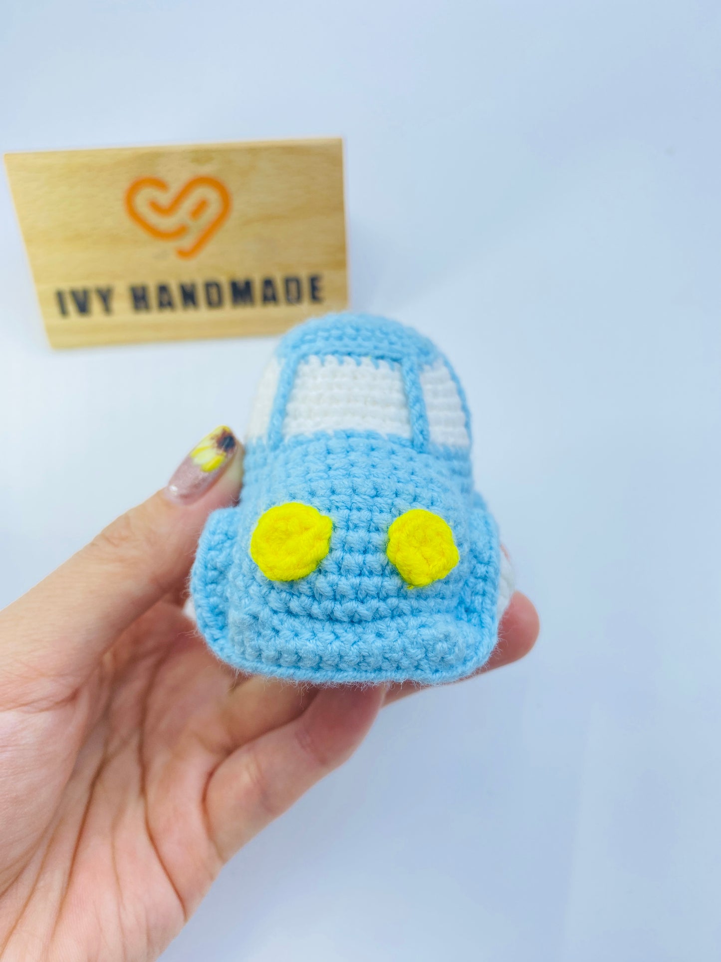 Blue Car-Handmade Crochet