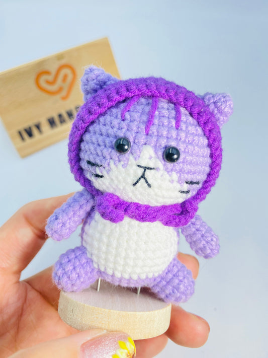 Cats with Hoodie/Key Chain-Handmade Crochet