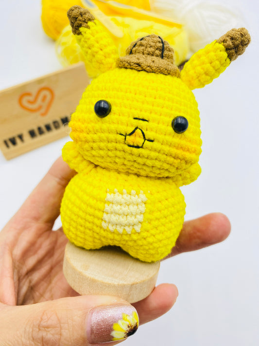 Pickachu With Hat/Key Chain-Handmade Crochet