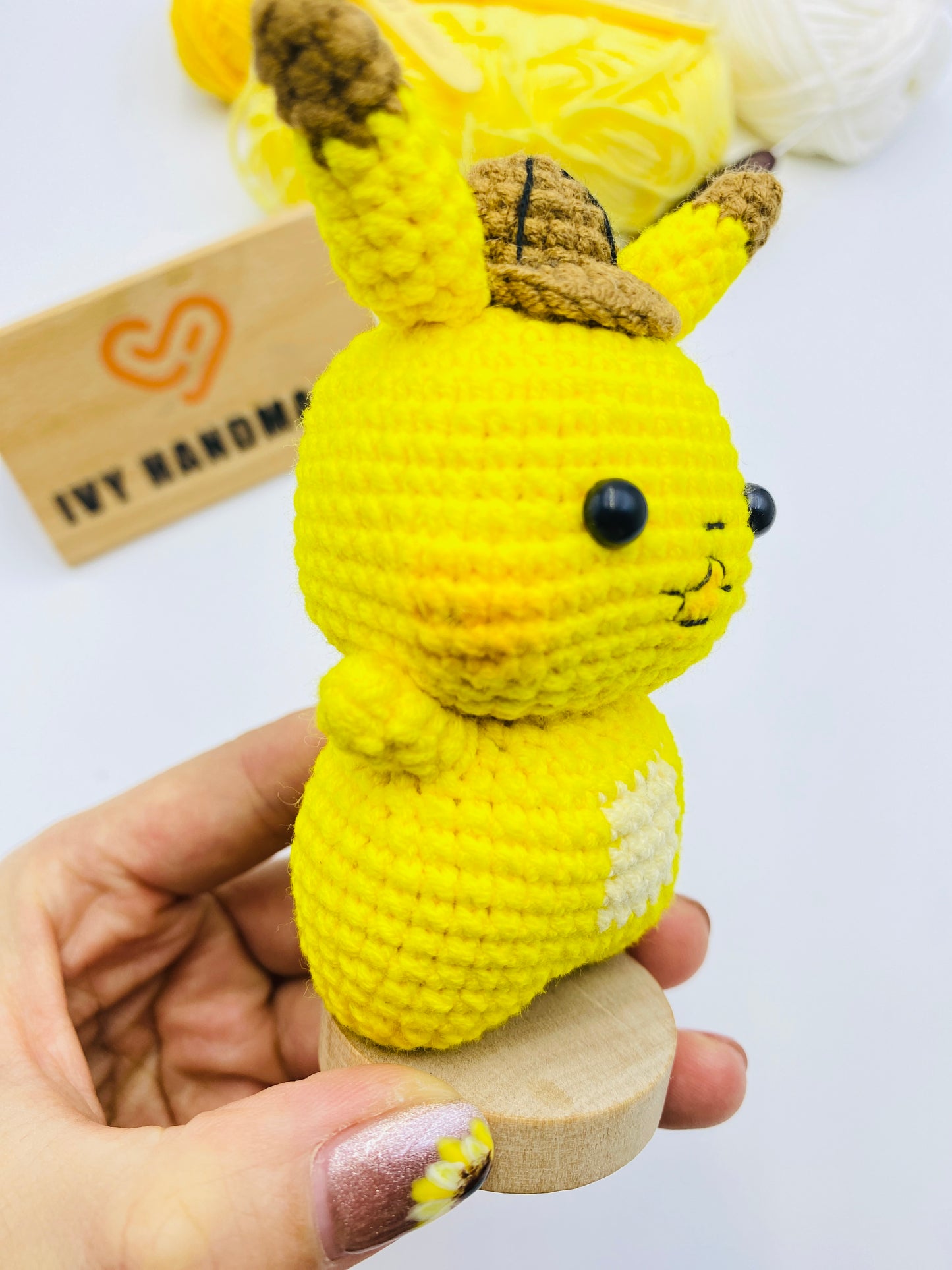 Pickachu With Hat/Key Chain-Handmade Crochet