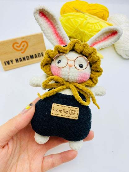 Bunny (The headscarf can be taken off)-Handmade Crochet