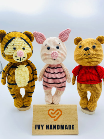 Winnie the Pooh/Tiger/Piglet-Handmade Crochet
