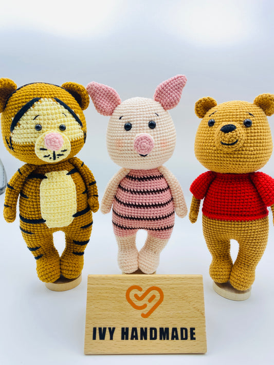 Winnie the Pooh/Tiger/Piglet-Handmade Crochet