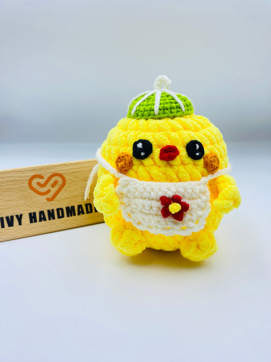 Chick Wearing Hat-Handmade Crochet