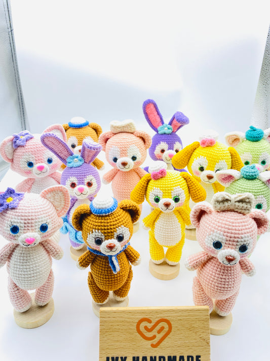 Duffy and friends(Cotton) (Can stand and sit)-Handmade Crochet