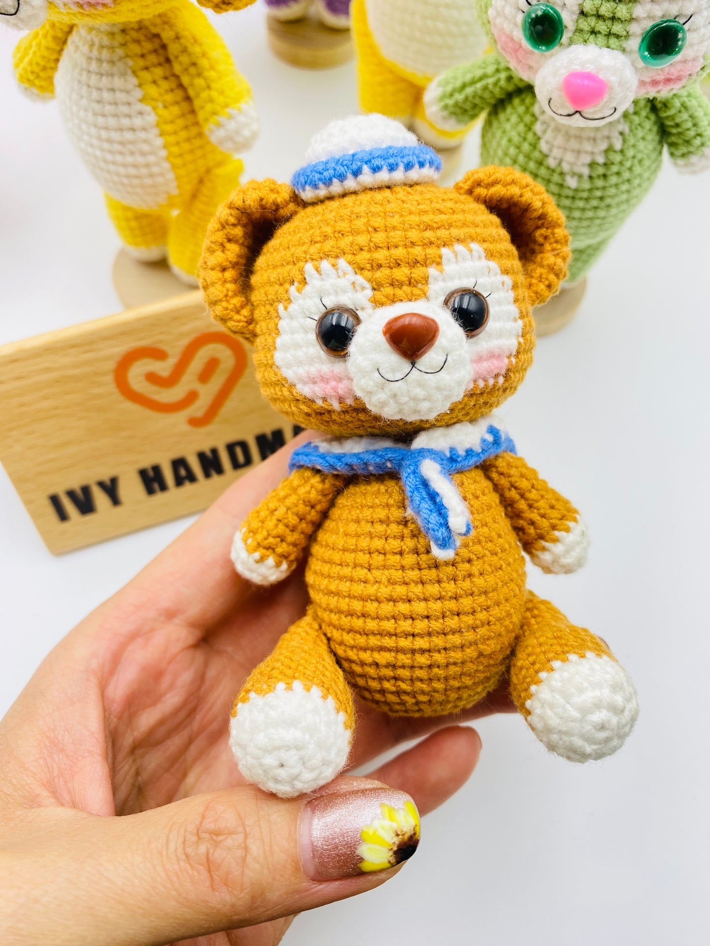 Duffy and friends(Cotton) (Can stand and sit)-Handmade Crochet