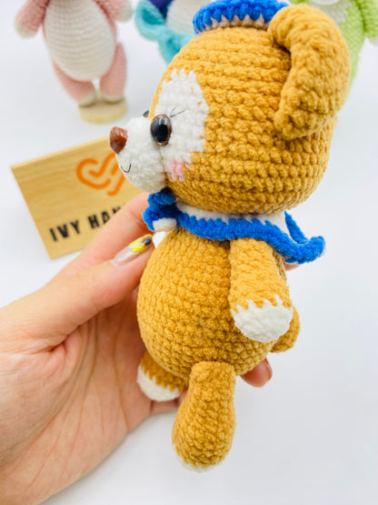 Duffy and friends(Fluffy)(Can stand and sit)-Handmade Crochet