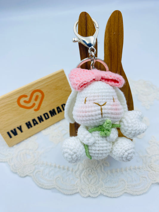 Sister Rabbit /Key Chain-Handmade Crochet