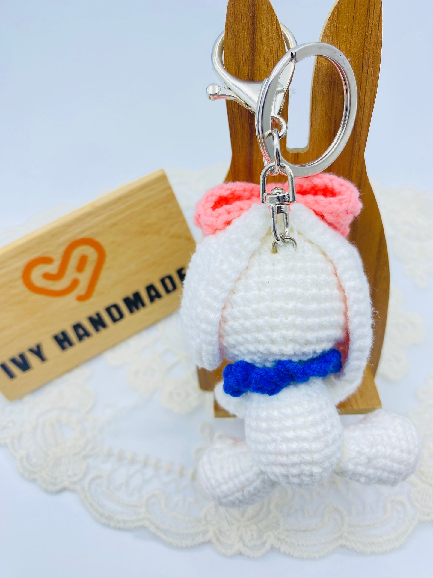 Sister Rabbit /Key Chain-Handmade Crochet