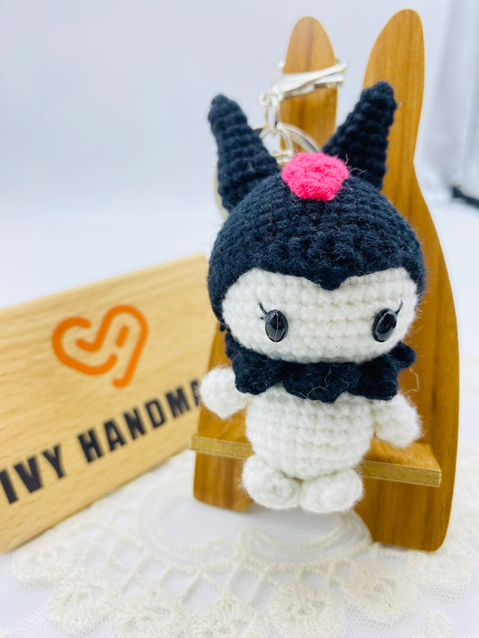 Kuromi/Key chain-Handmade Crochet