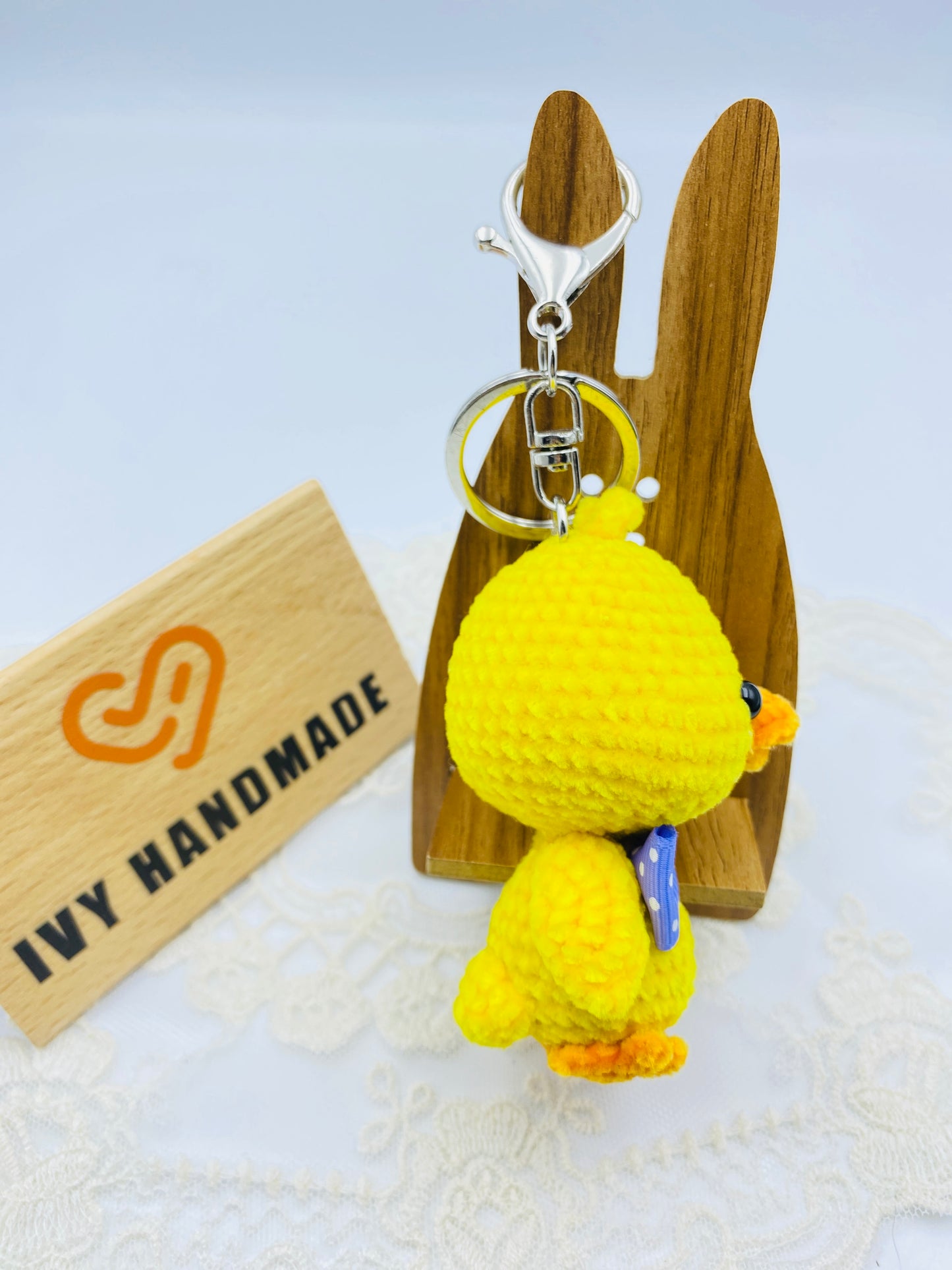 Little Yellow Chick/Key chain-Handmade Crochet