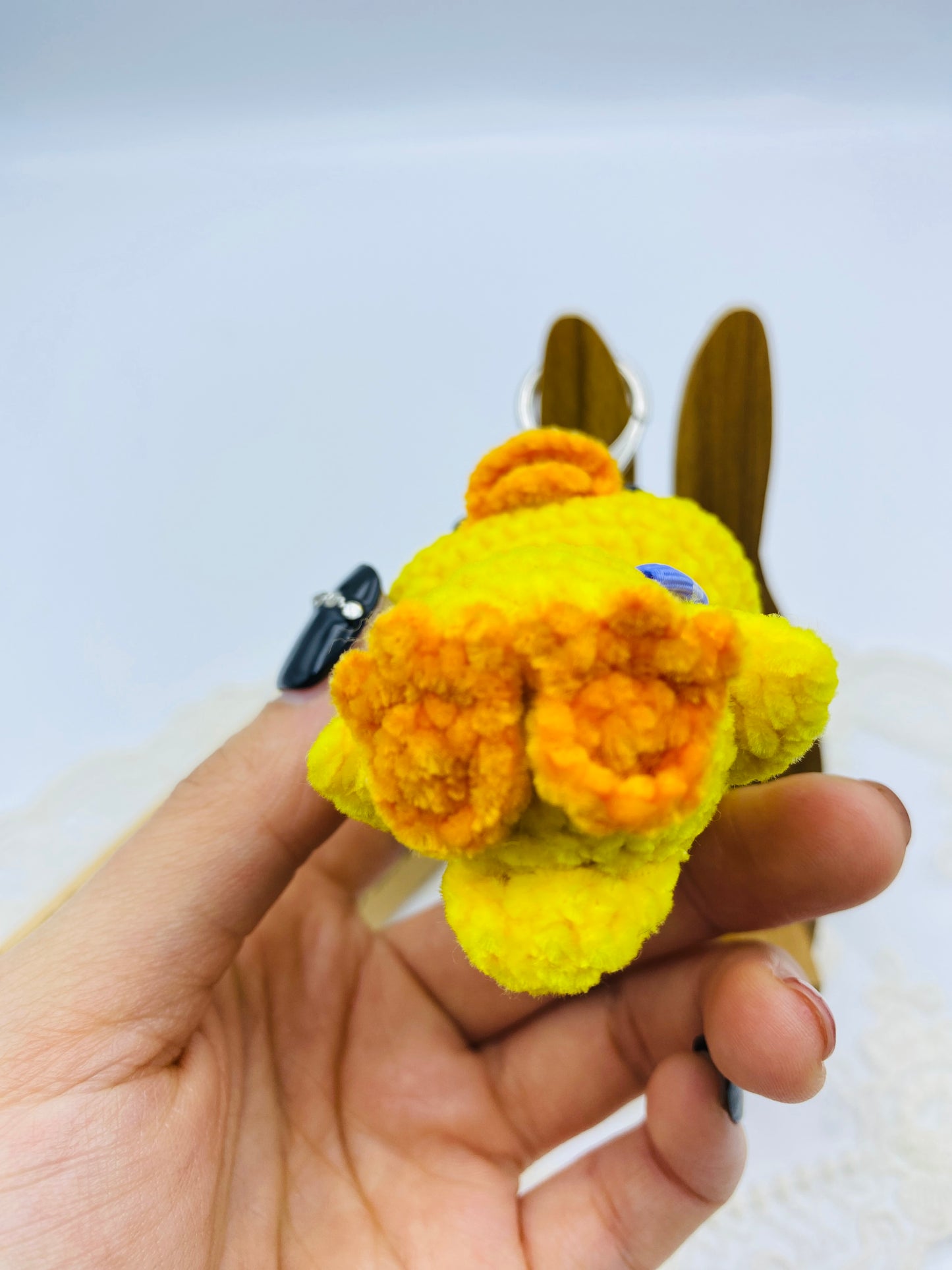 Little Yellow Chick/Key chain-Handmade Crochet