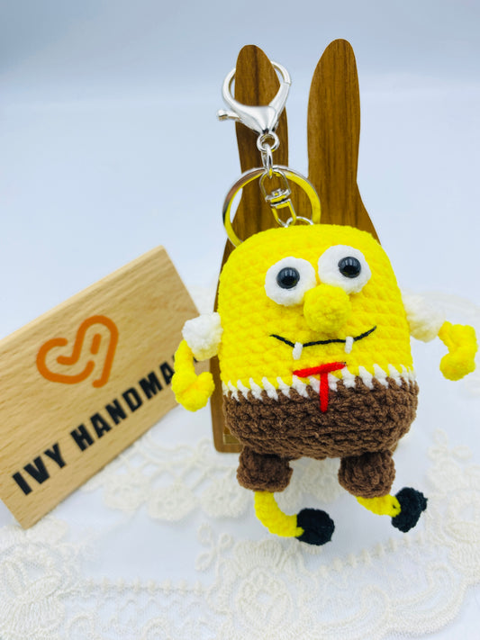 Sponge Bob/Key Chain-Handmade Crochet
