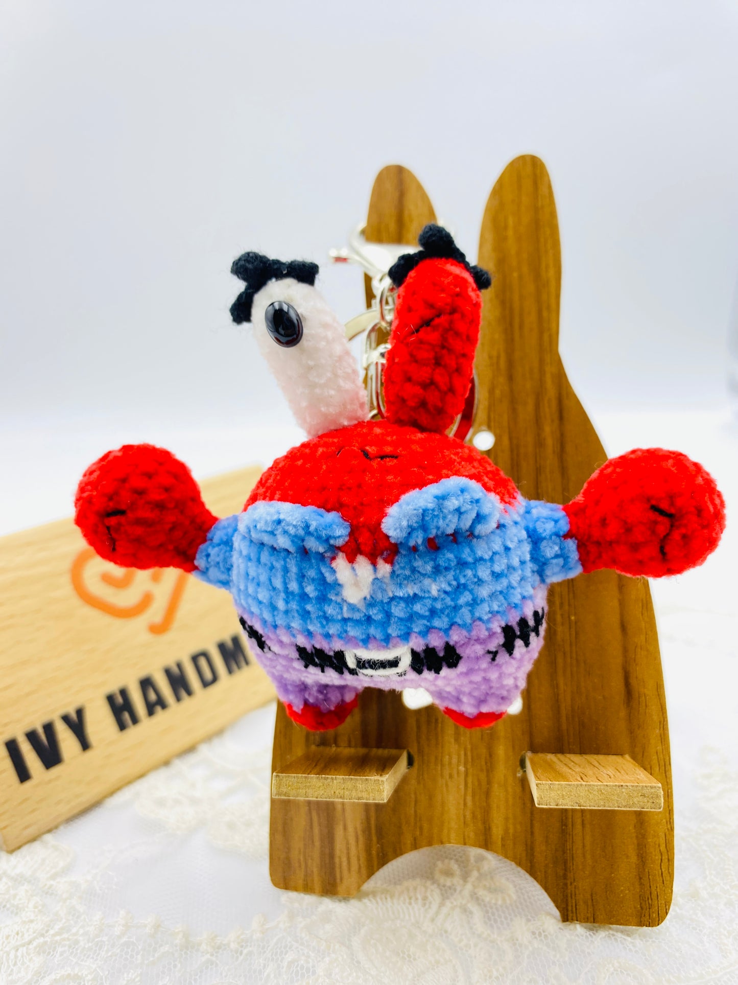 Mr. Krabs/Key Chain-Handmade Crochet