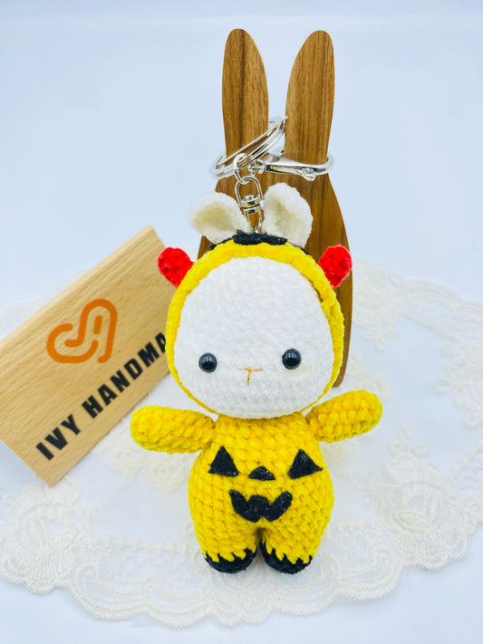 Halloween Bunny/Key Chain-Handmade Crochet