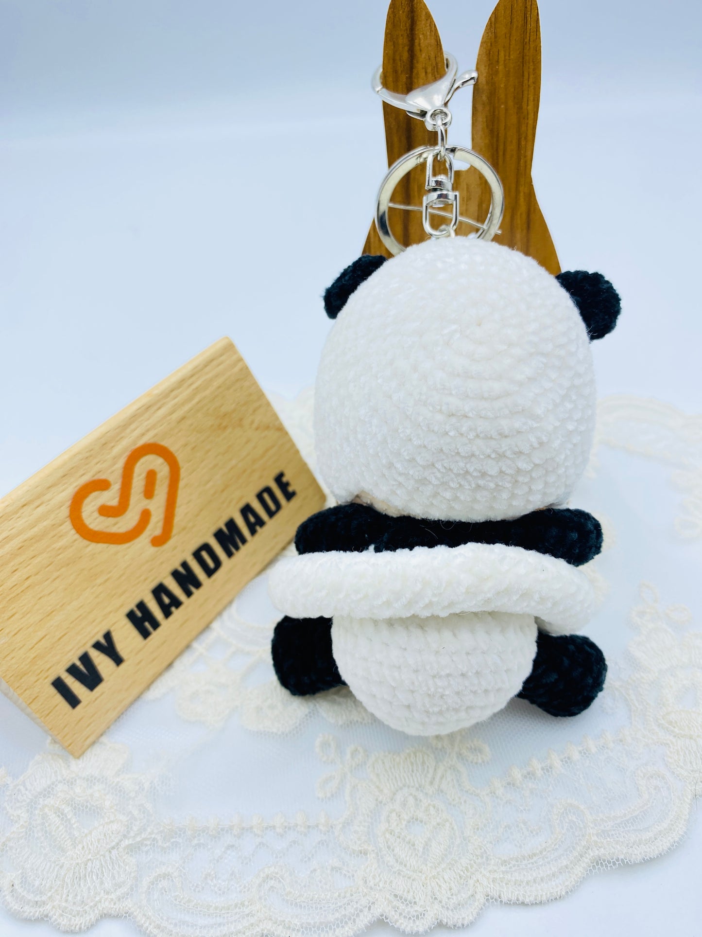 Panda Girl/Key chain-Handmade Crochet